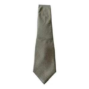 Brookville Collection All Silk Black And White Polka Dot Tie Made In USA‎